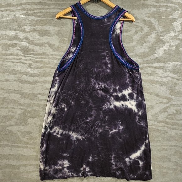 Natural Life XL Blue Tie Dye Racerback Effortless Casual Oversized Beach Dress - Picture 2 of 8